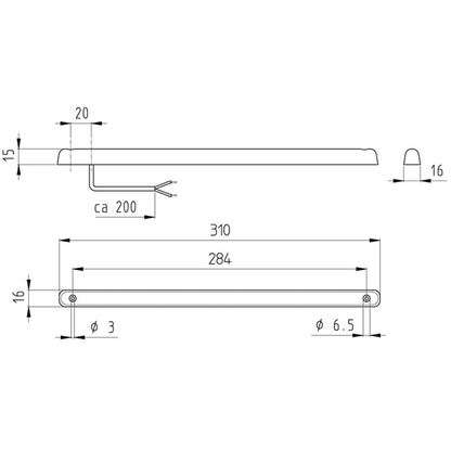 BROMSLJUS ZHBL 24-2 JOKON. RÖTT GLAS.