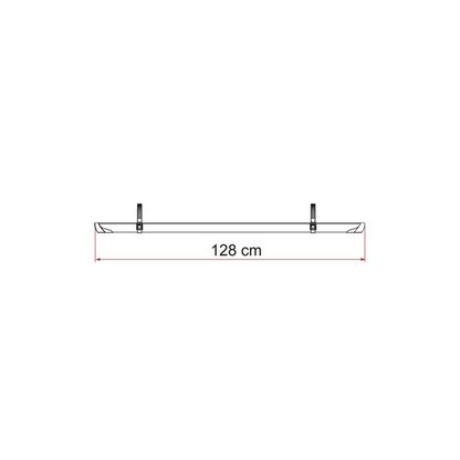RAIL PLUS DEEP BLACK CYKELSKENA FIAMMA 128CM