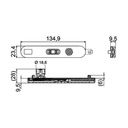 SIDOMARKERINGSLYKTA HELLA LED 12 VOLT. 135 X 23 MM